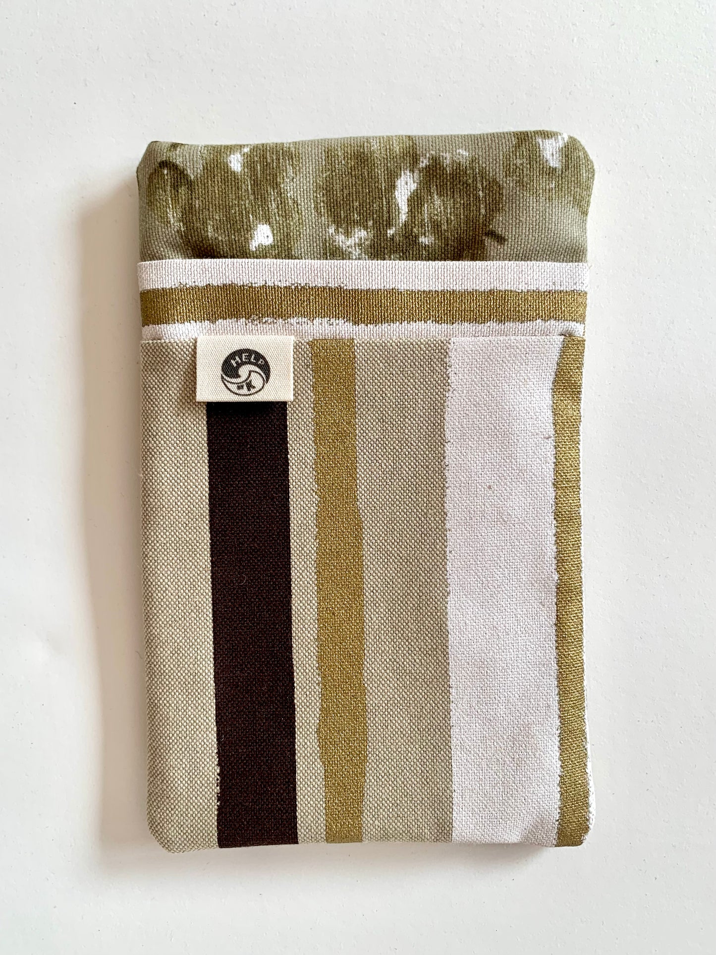 The Portable Pocket - Striped Brown French Fabric