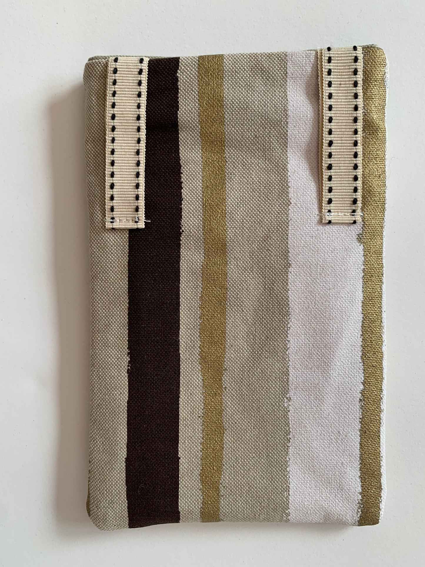 The Portable Pocket - Striped Brown French Fabric