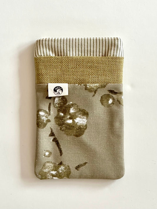 The Portable Pocket - French Fabric in soft green tones
