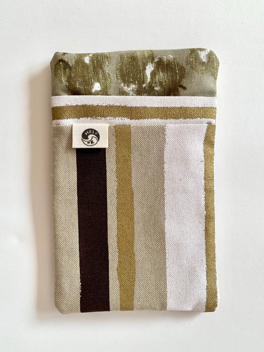The Portable Pocket - Striped Brown French Fabric